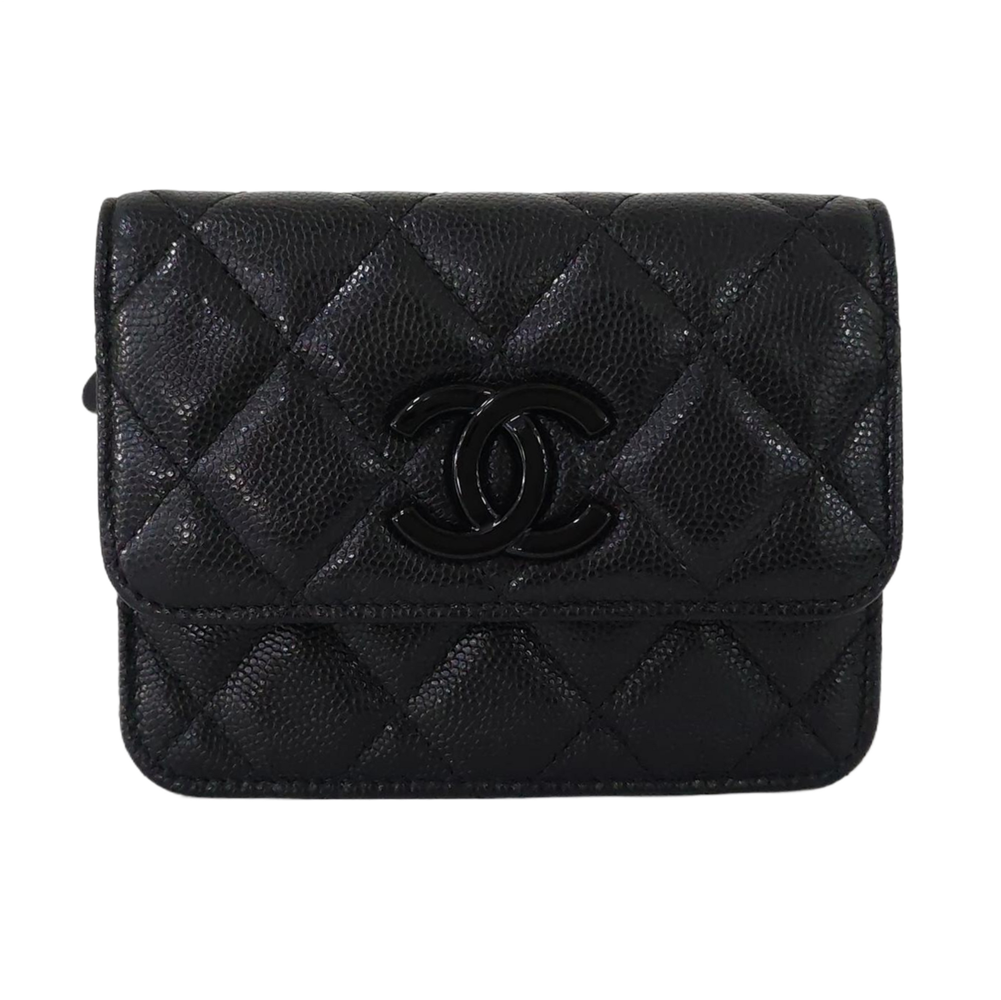 Quilted Grained Calfskin Black