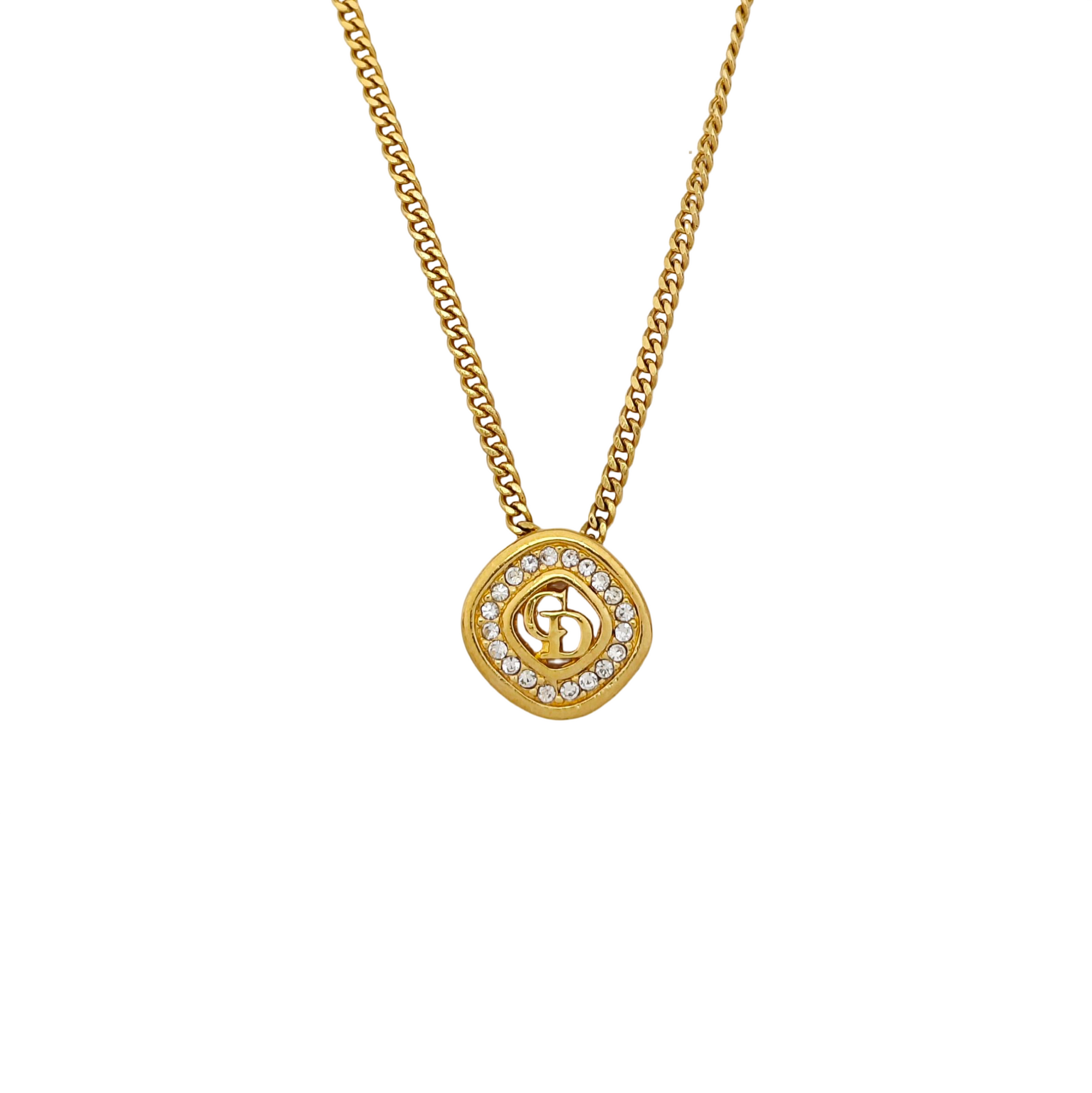 Petit CD Metal Gold Necklace