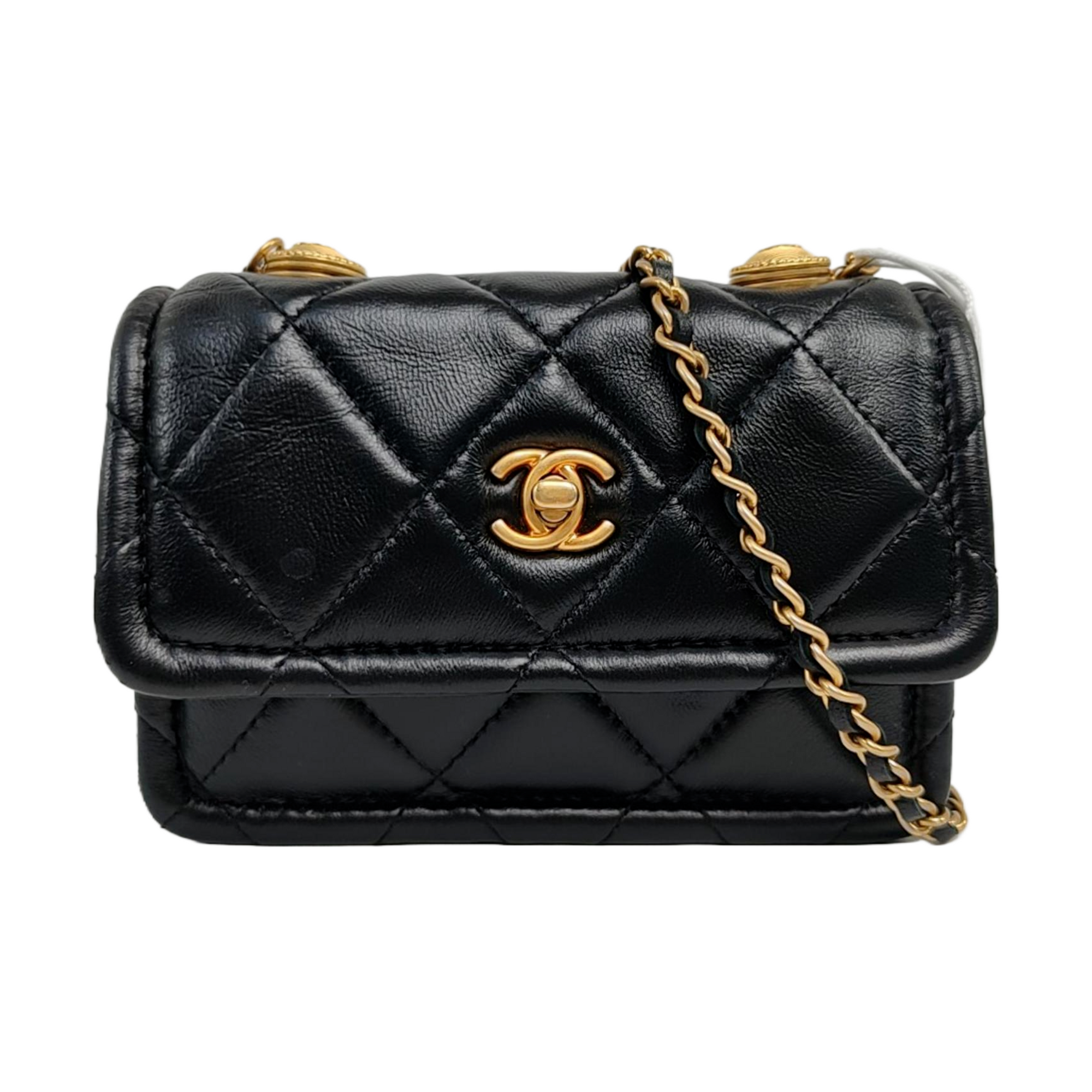 BIJOUX FLAP Quilted Lambskin Black