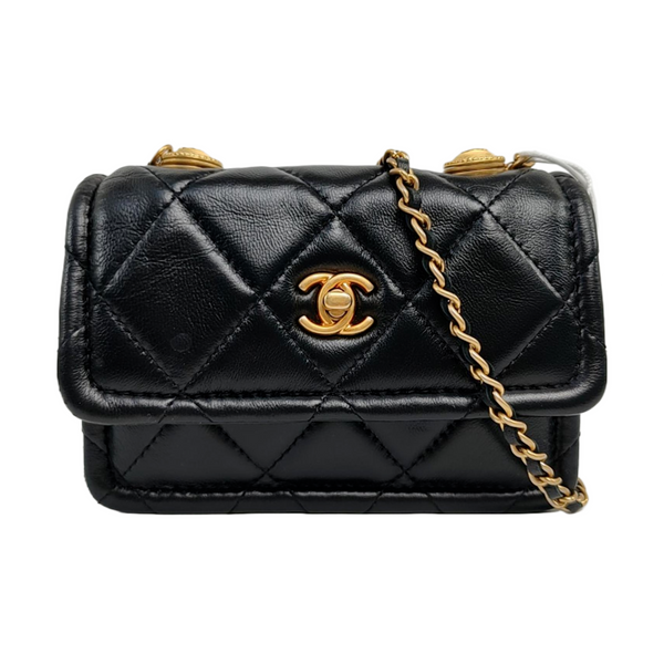 BIJOUX FLAP Quilted Lambskin Black
