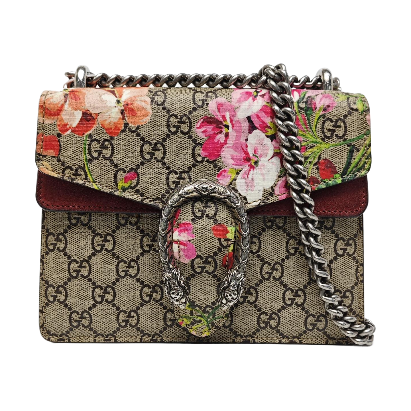 Dionysus Mini Monogram Coated Canvas Beige