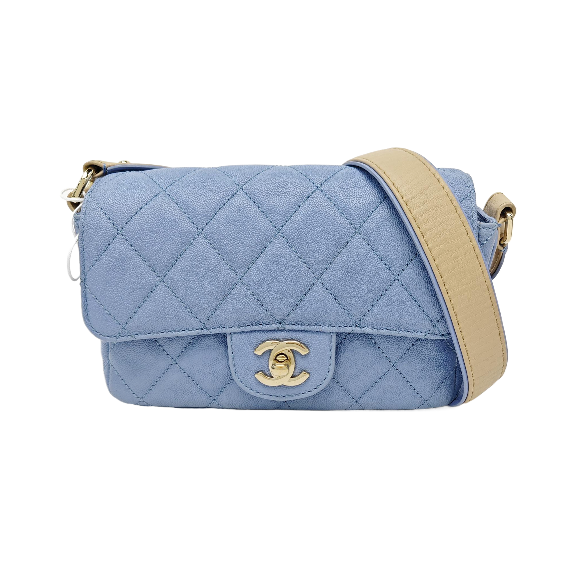 CLASSIC FLAP Mini Quilted Calfskin Blue