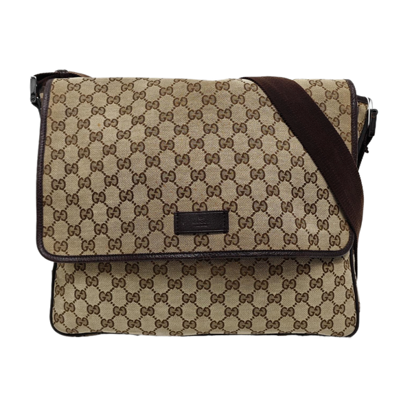 Monogram Canvas Crossbody Bag Beige