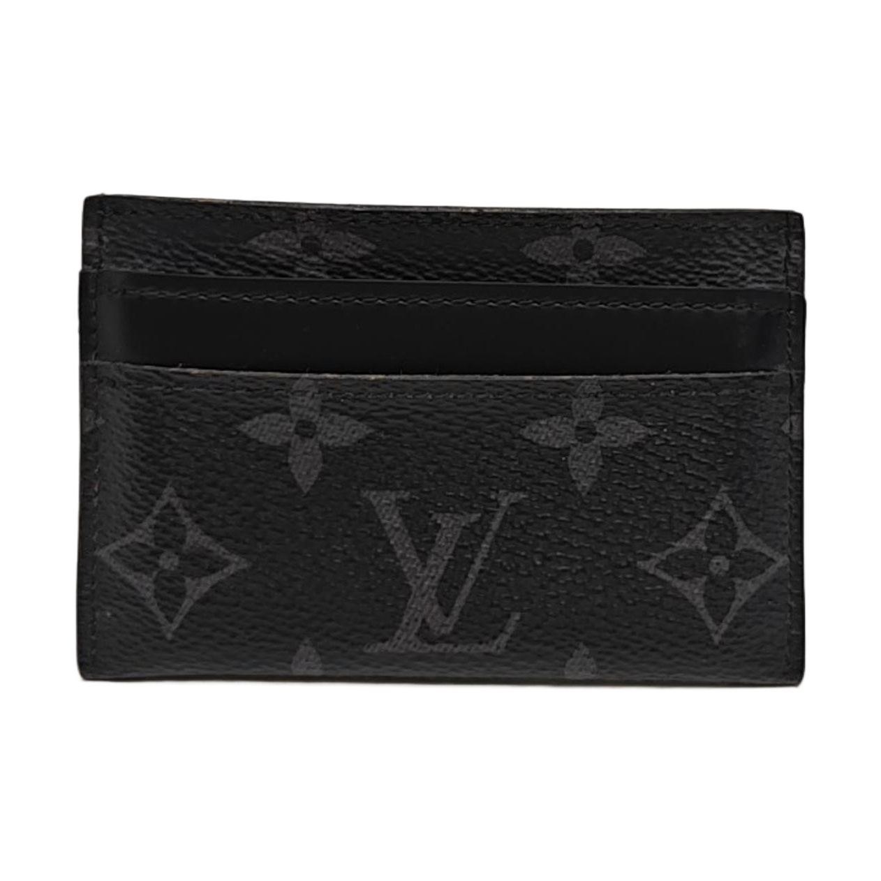 Monogram Coated Canvas Card Holder Black