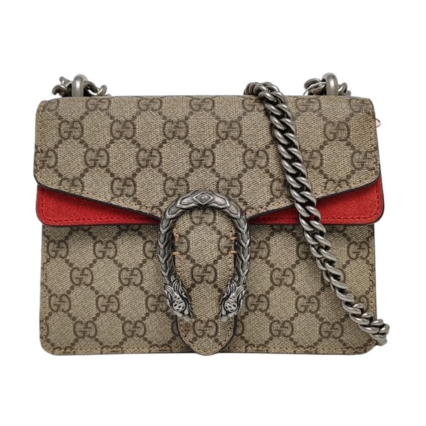 Dionysus Mini Monogram Lona Revestida Beige