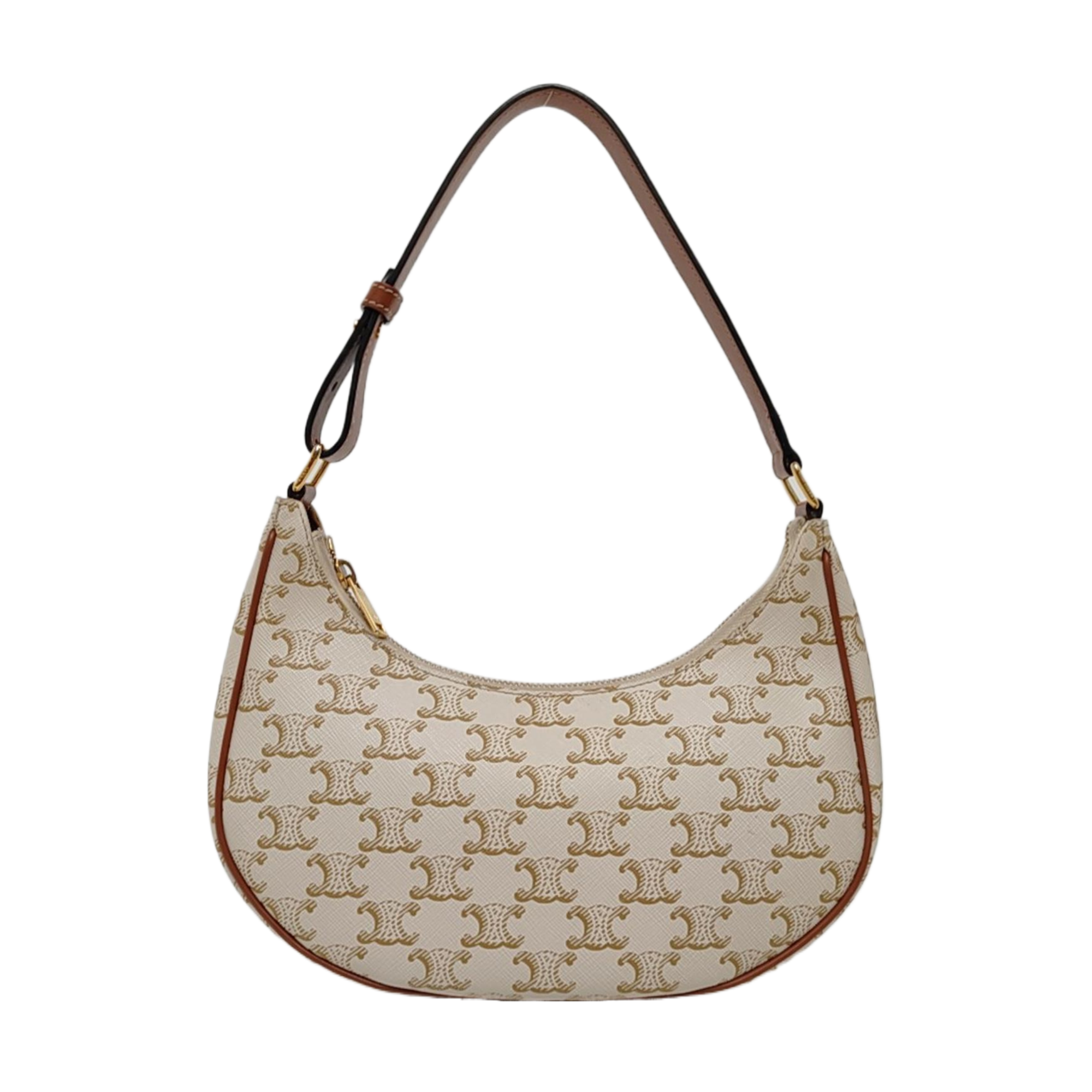 Authenticated pre-owned  AVA Coated Canvas Beige - Top Handle Bag at Looply