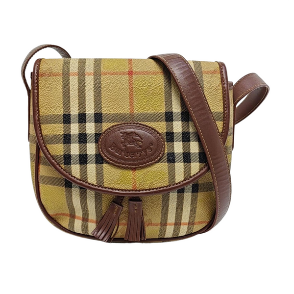 Coated Canvas Shoulder Bag Beige
