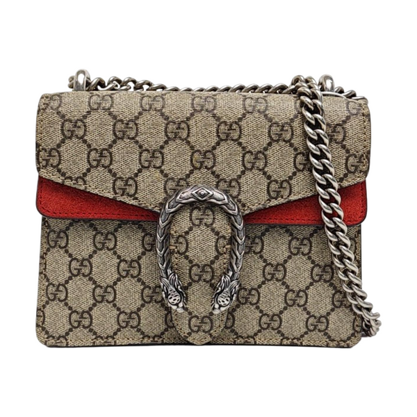 Dionysus Mini Monogram Coated Canvas Beige