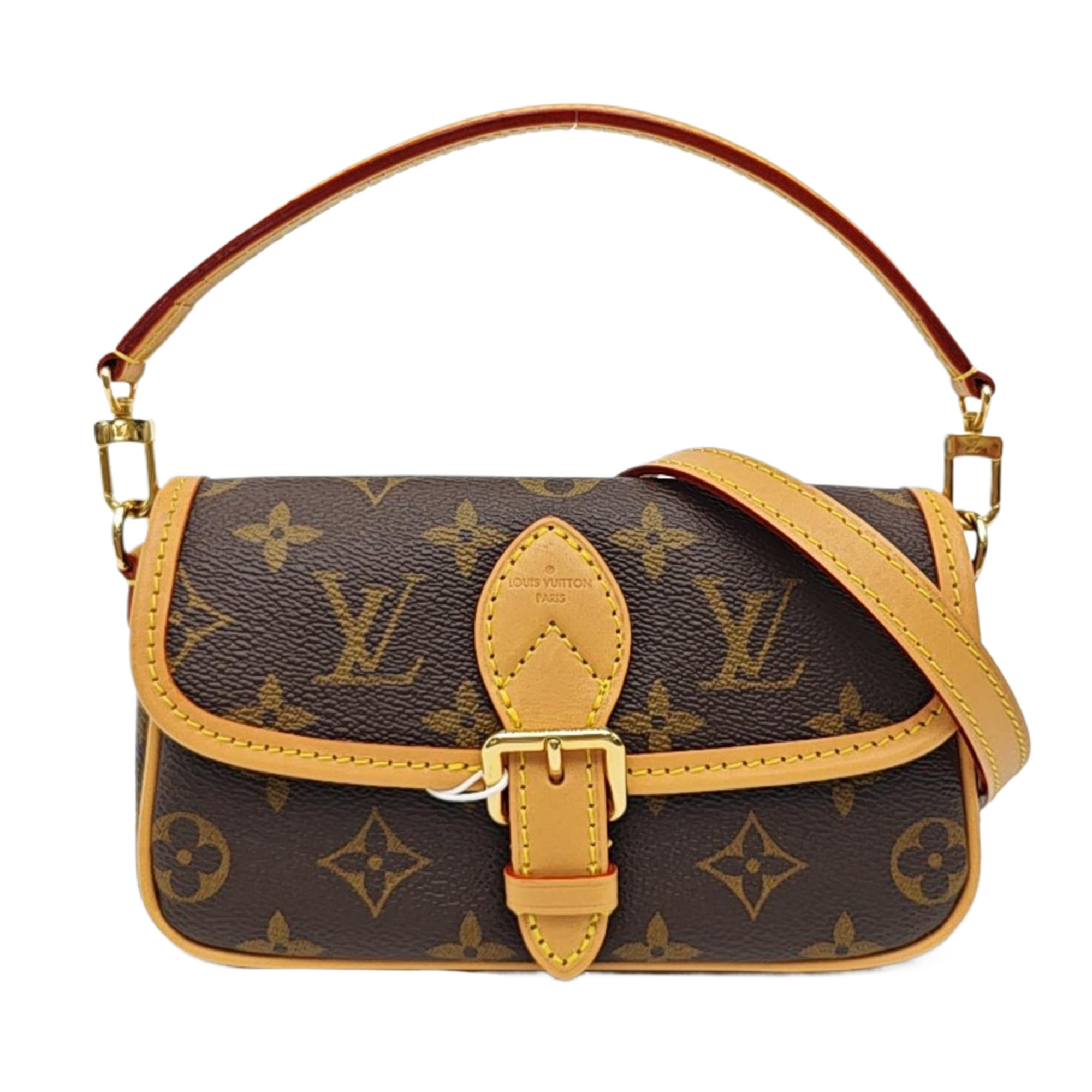 DIANE Nano Monogram Coated Canvas Brown