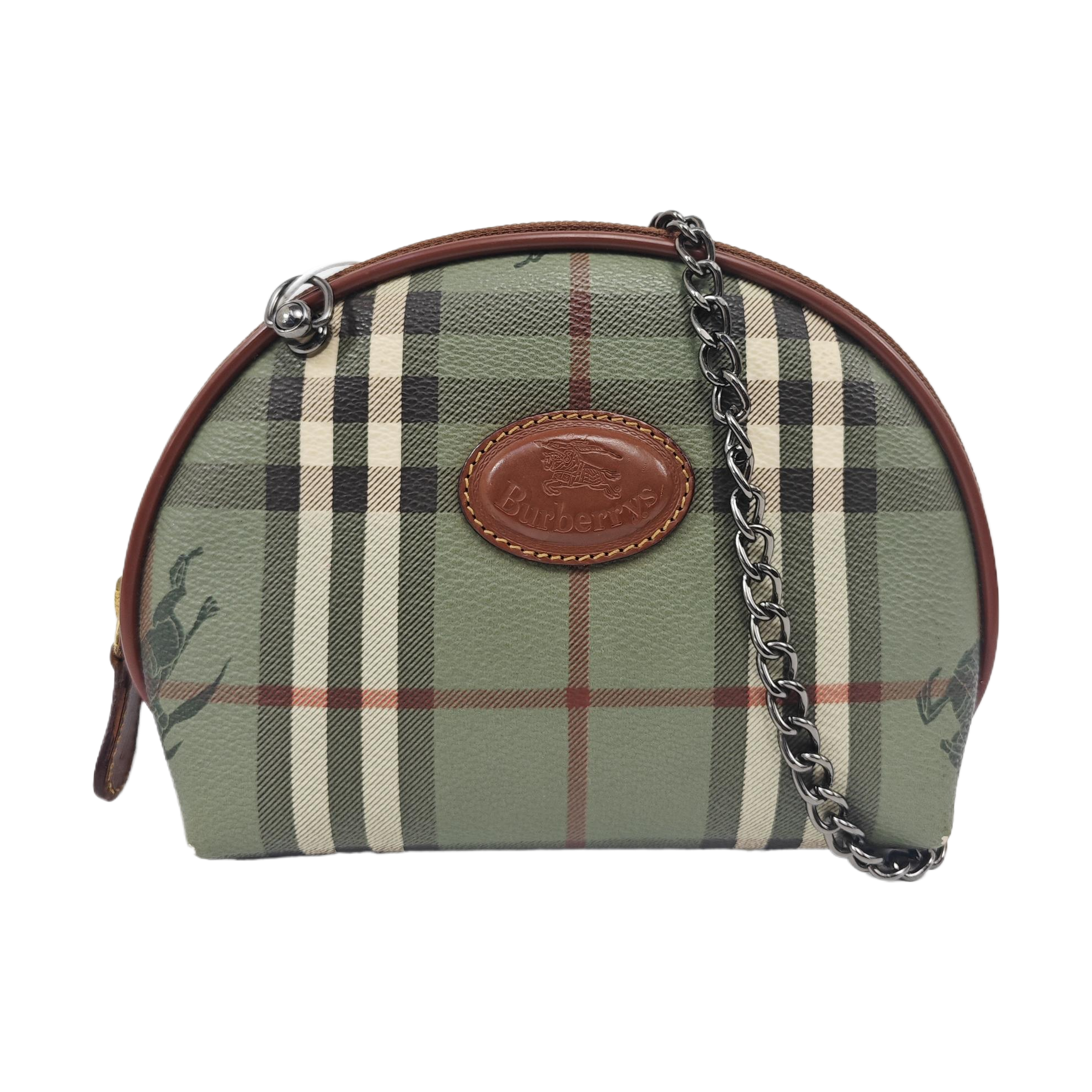 Coated Canvas Shoulder Bag Green