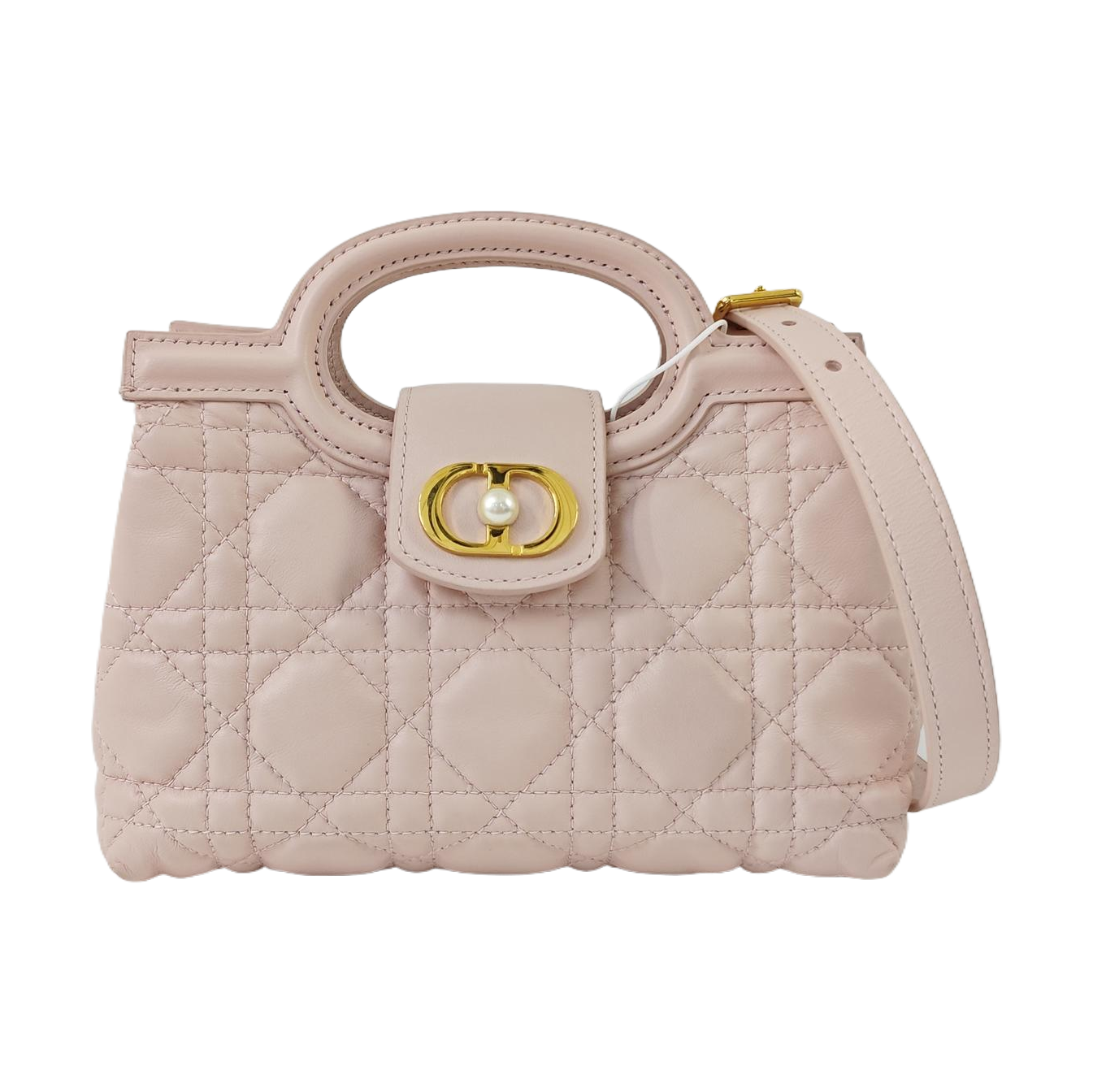 Jolie Top Handle Mini Cannage Lambskin Pink