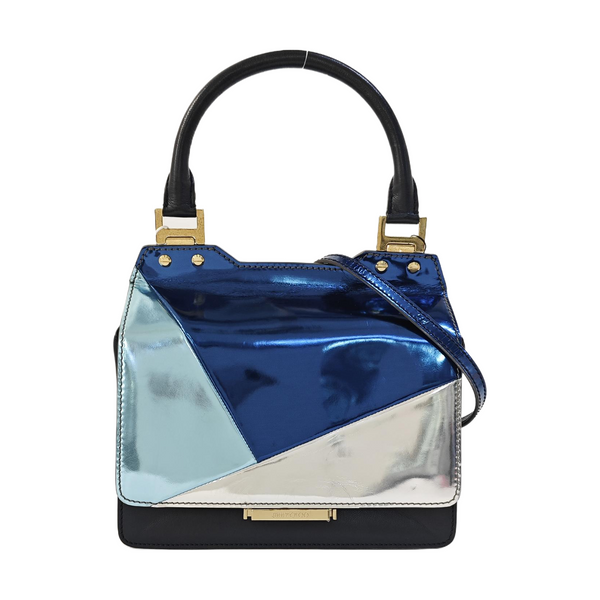 Calfskin Shoulder Bag Blue