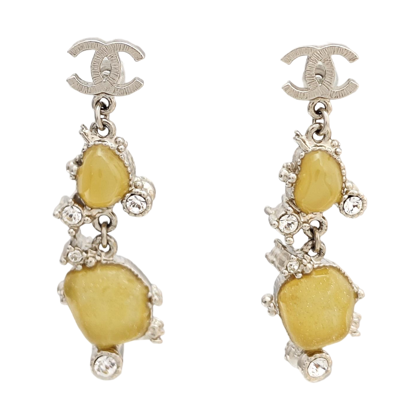 Metal Yellow Stud Earrings