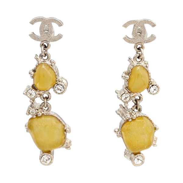 Metal Yellow Stud Earrings