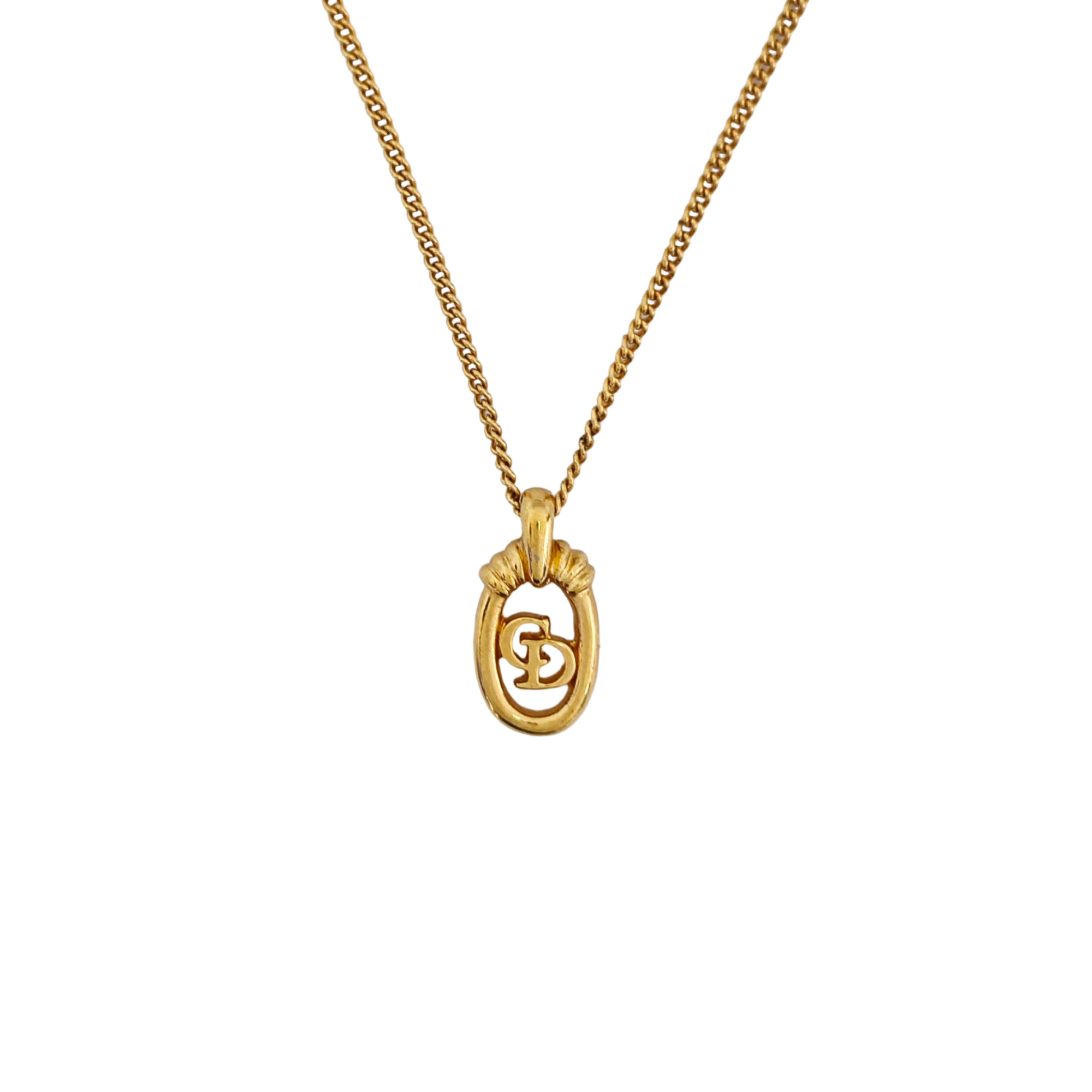 Twist Round Metal Gold Necklace
