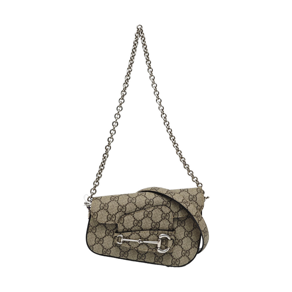 Horsebit 1955 Mini Monogram Coated Canvas Beige