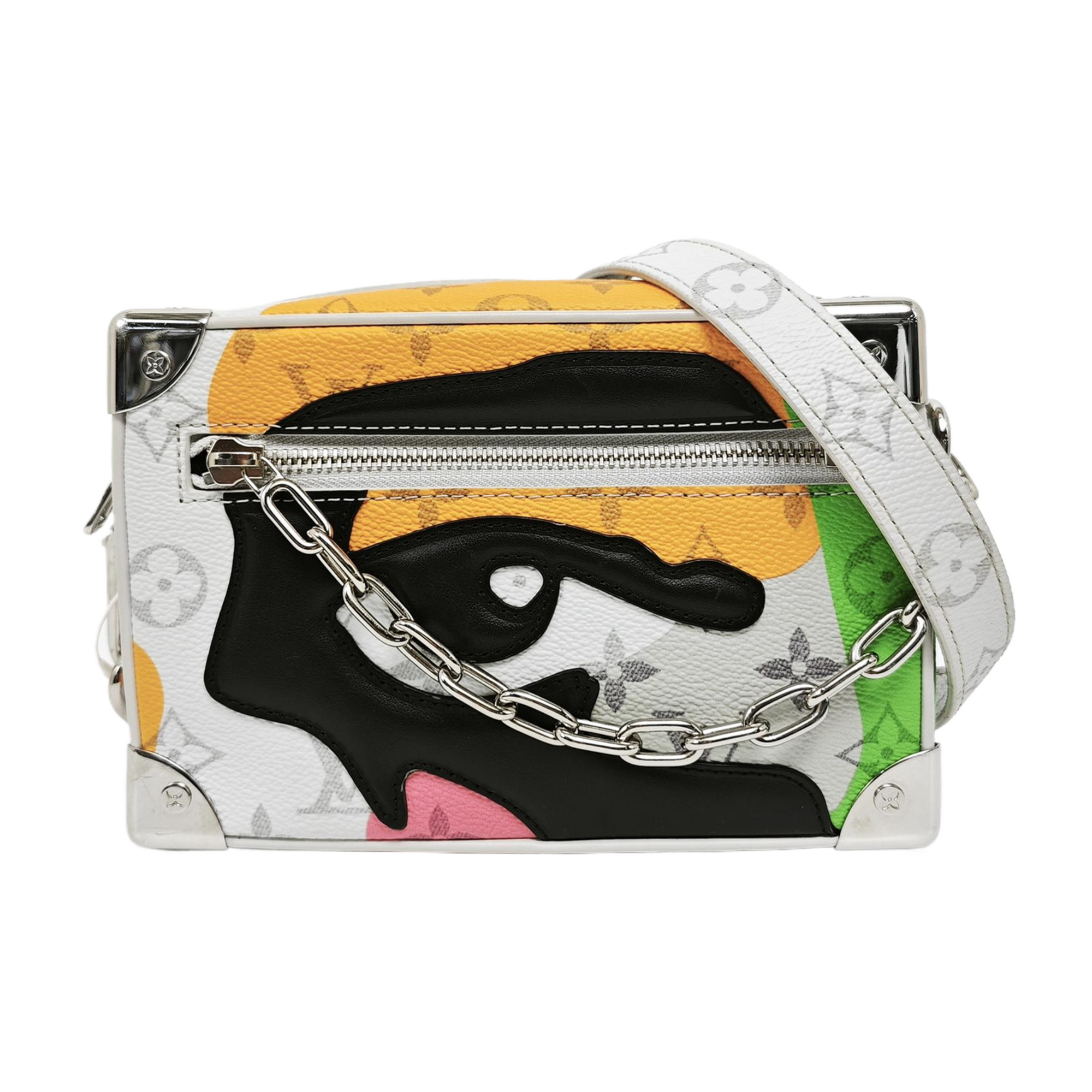 SOFT TRUNK Mini Monogram Coated Canvas White