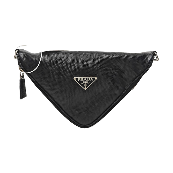 Triangle Saffiano Calfskin Black