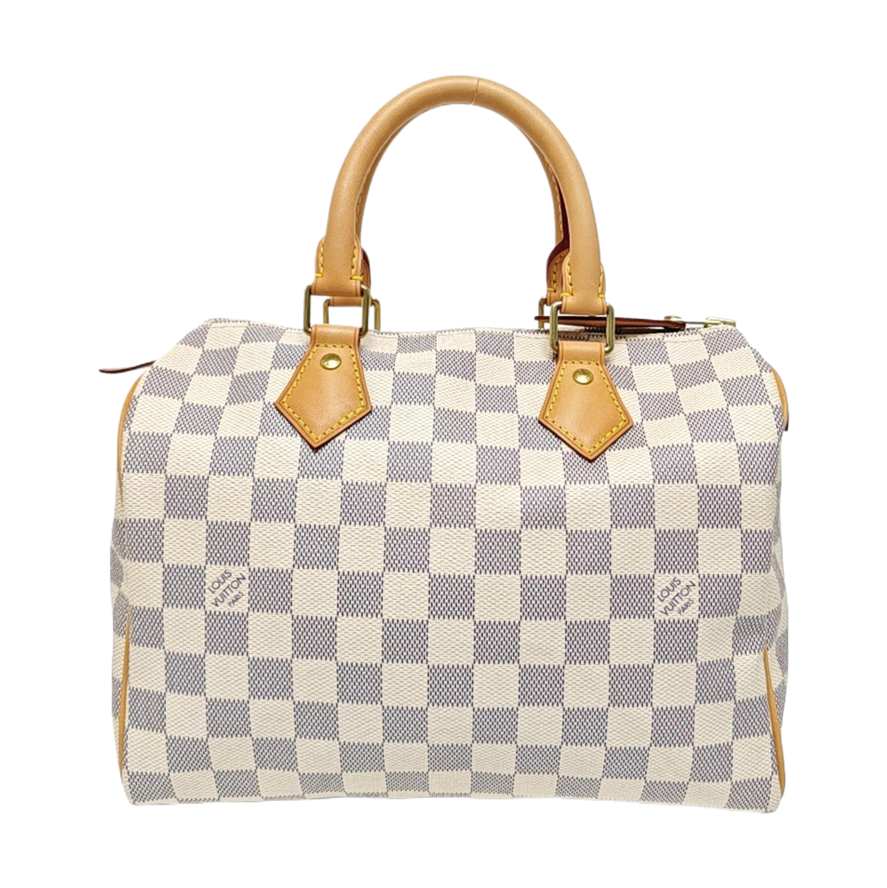 SPEEDY 25 Damier Azur Coated Canvas White