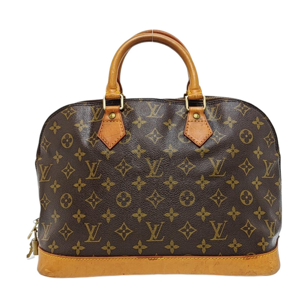 ALMA PM Monogram Coated Canvas Brown