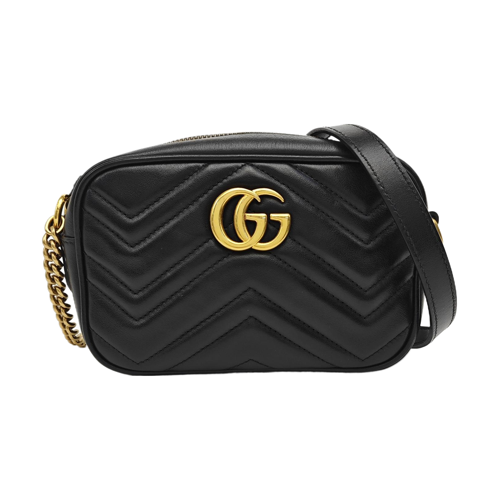 GG Marmont Mini Quilted Calfskin Black