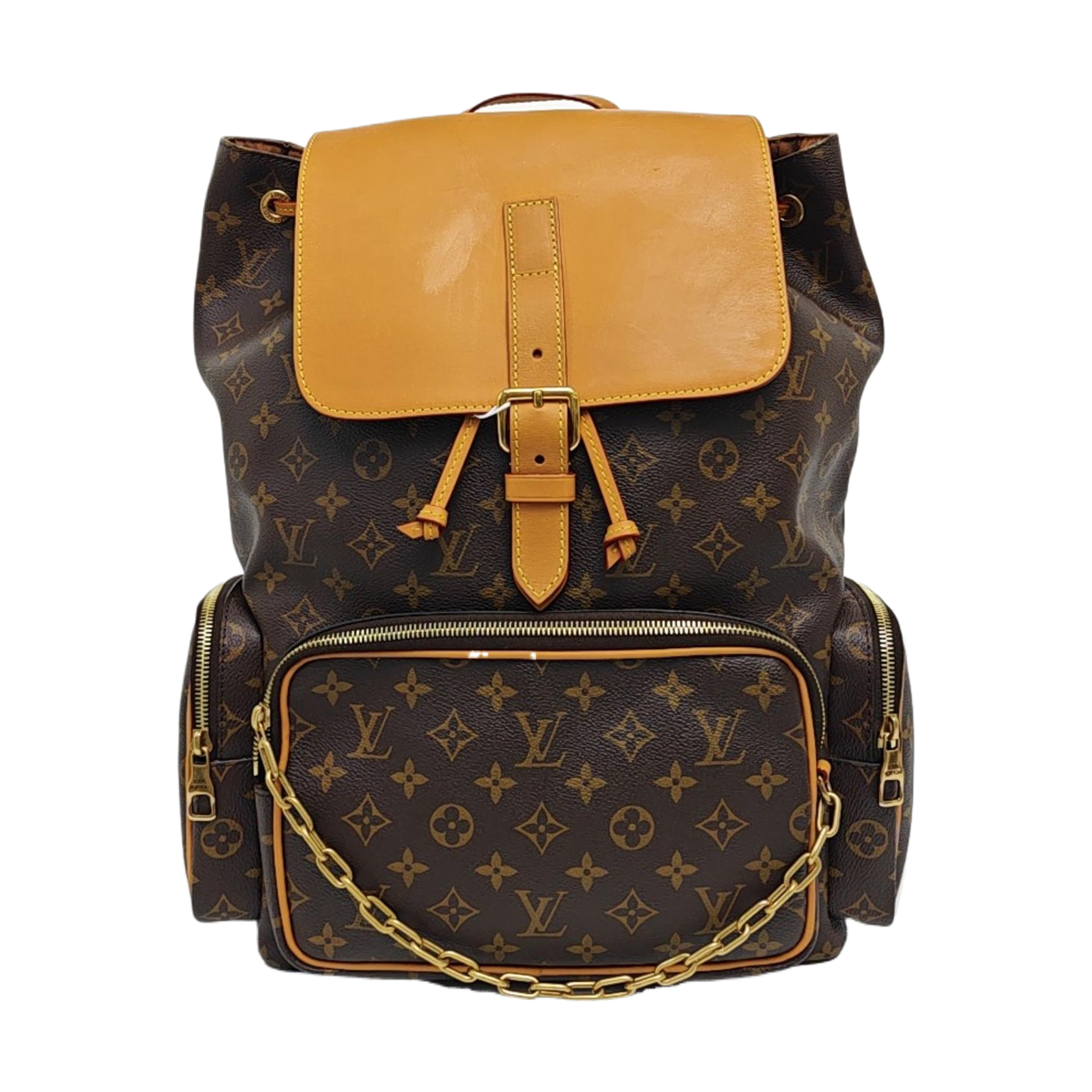 TRIO Monogram Coated Canvas Brown
