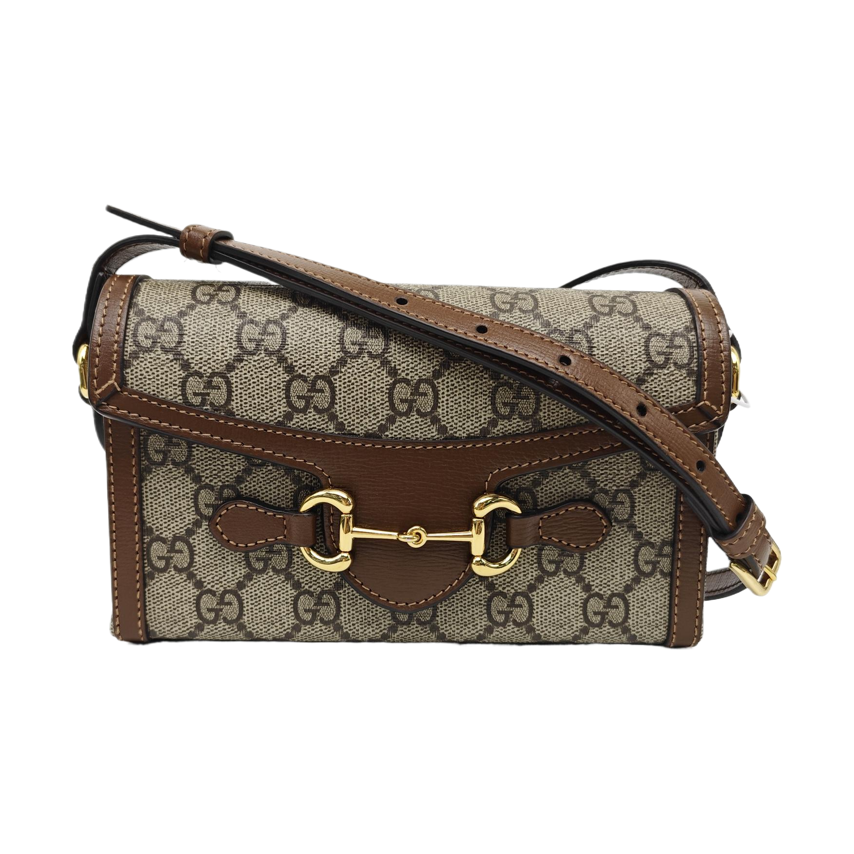 Horsebit 1955 Mini Monogram Coated Canvas Beige