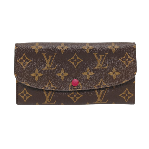 EMILIE Monogram Coated Canvas Brown Wallet