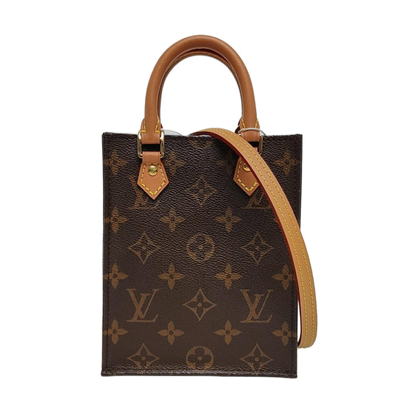 SAC PLAT Mini Monogram Coated Canvas Brown