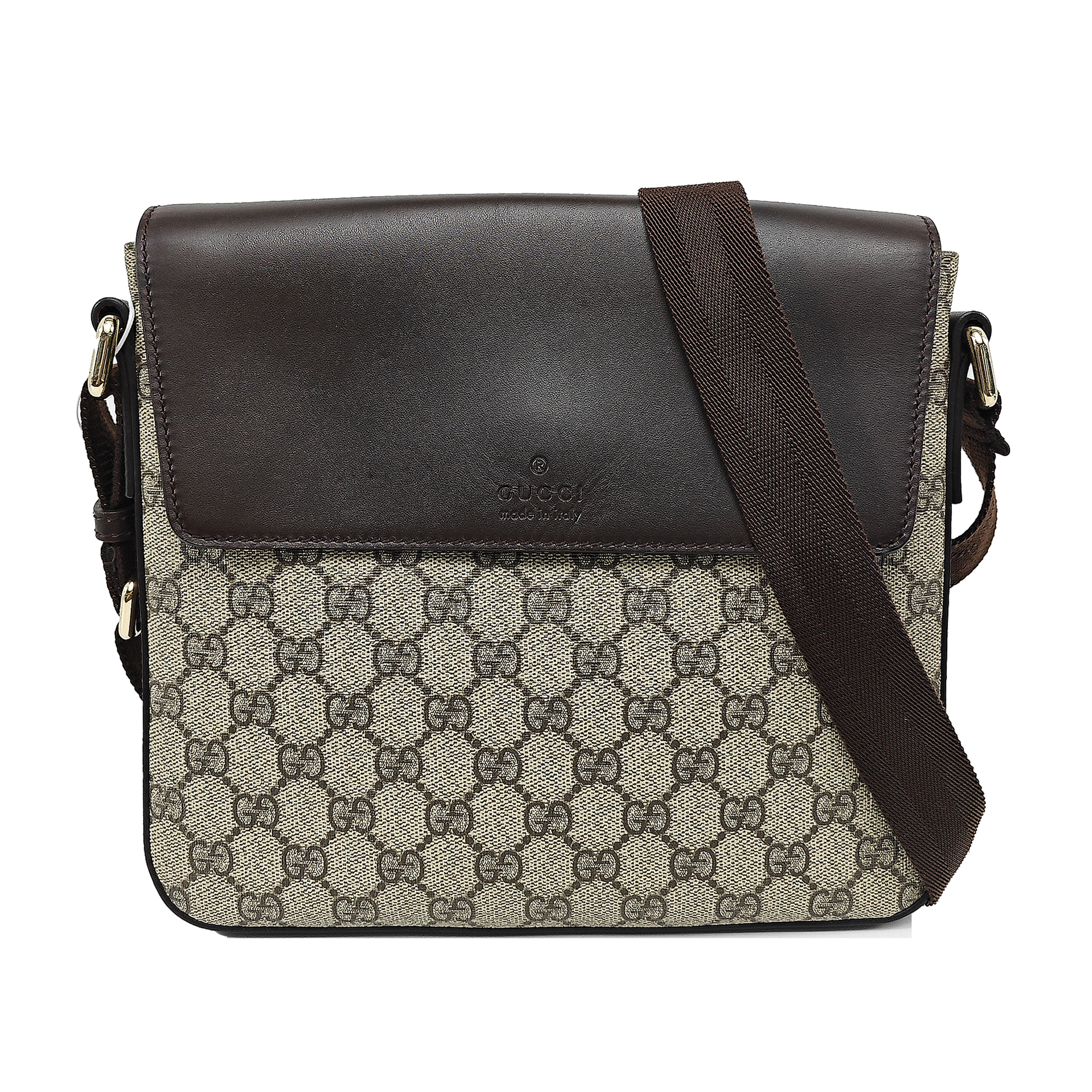Monogram Coated Canvas Crossbody Bag Beige