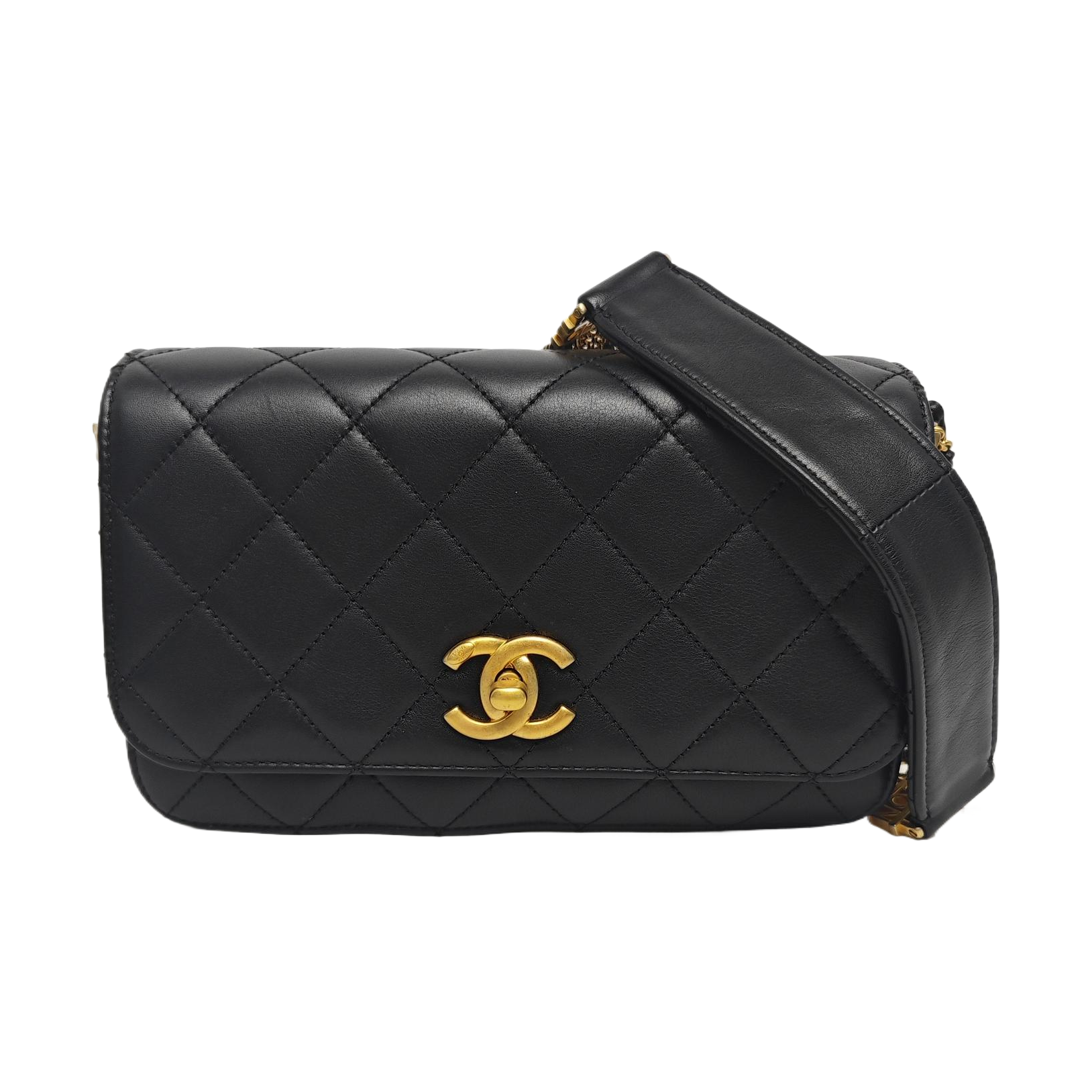 COCO HANDLE Mini Quilted Calfskin Black