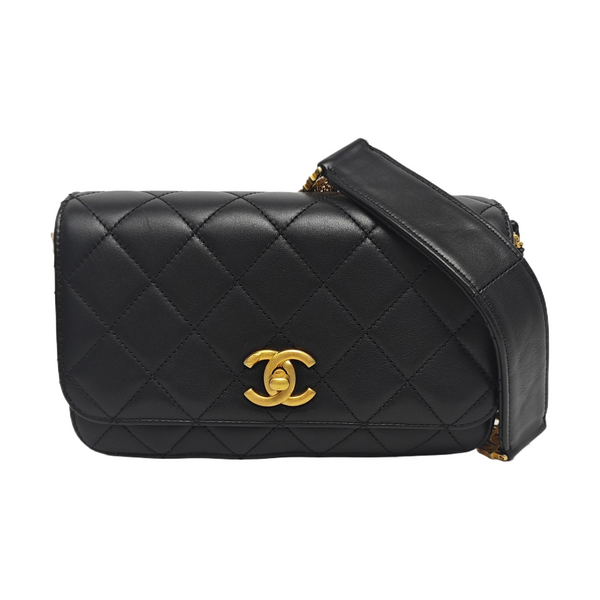 COCO HANDLE Mini Quilted Calfskin Black