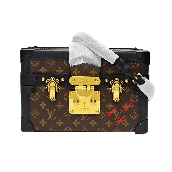 PETITE MALLE Monogram Coated Canvas Brown