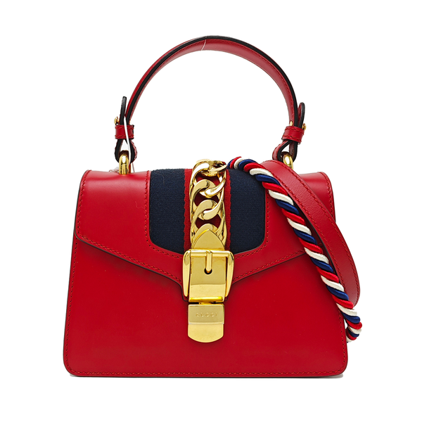 Sylvie Mini Calfskin Red