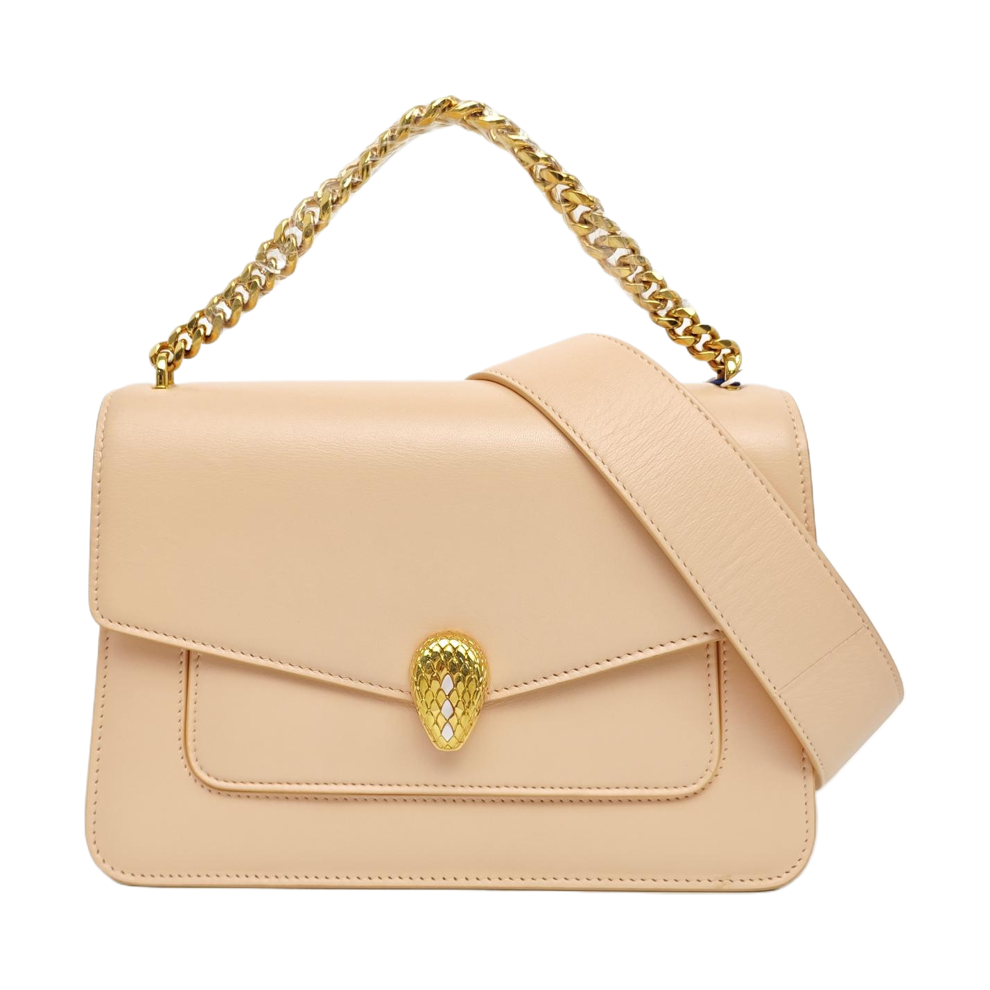 SERPENTI FOREVER MAXI CHAIN Medium Lambskin Pink