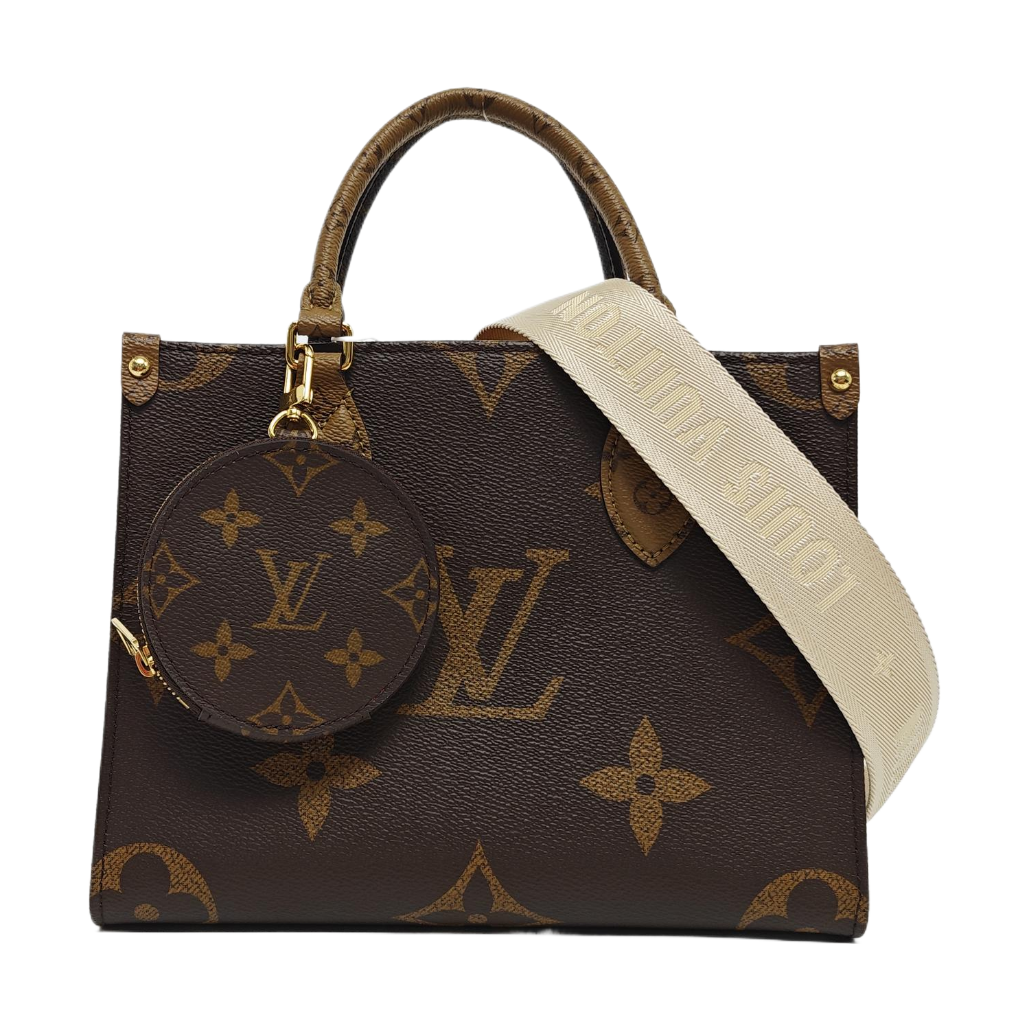 ONTHEGO PM Monogram Coated Canvas Brown