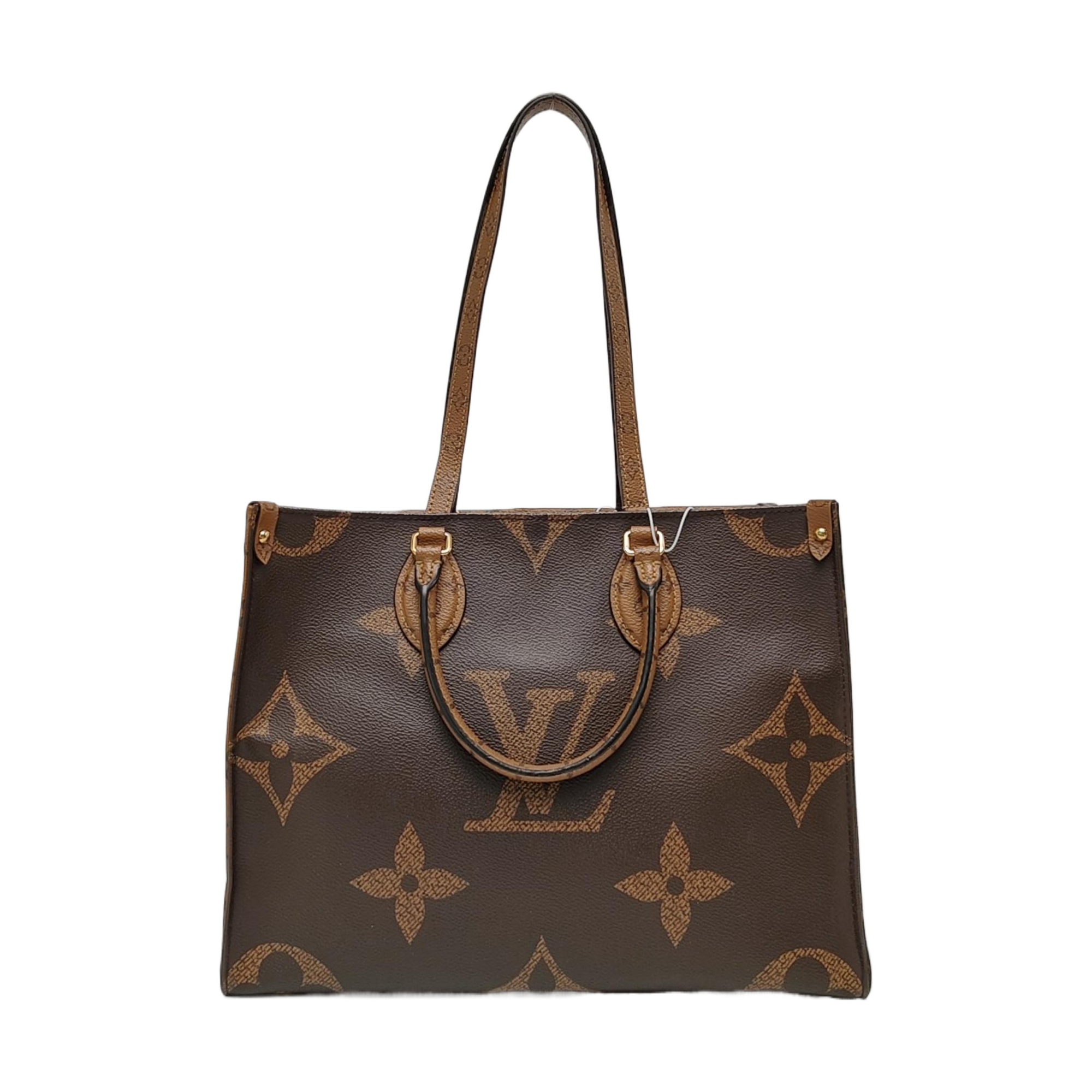 ONTHEGO MM Monogram Coated Canvas Brown