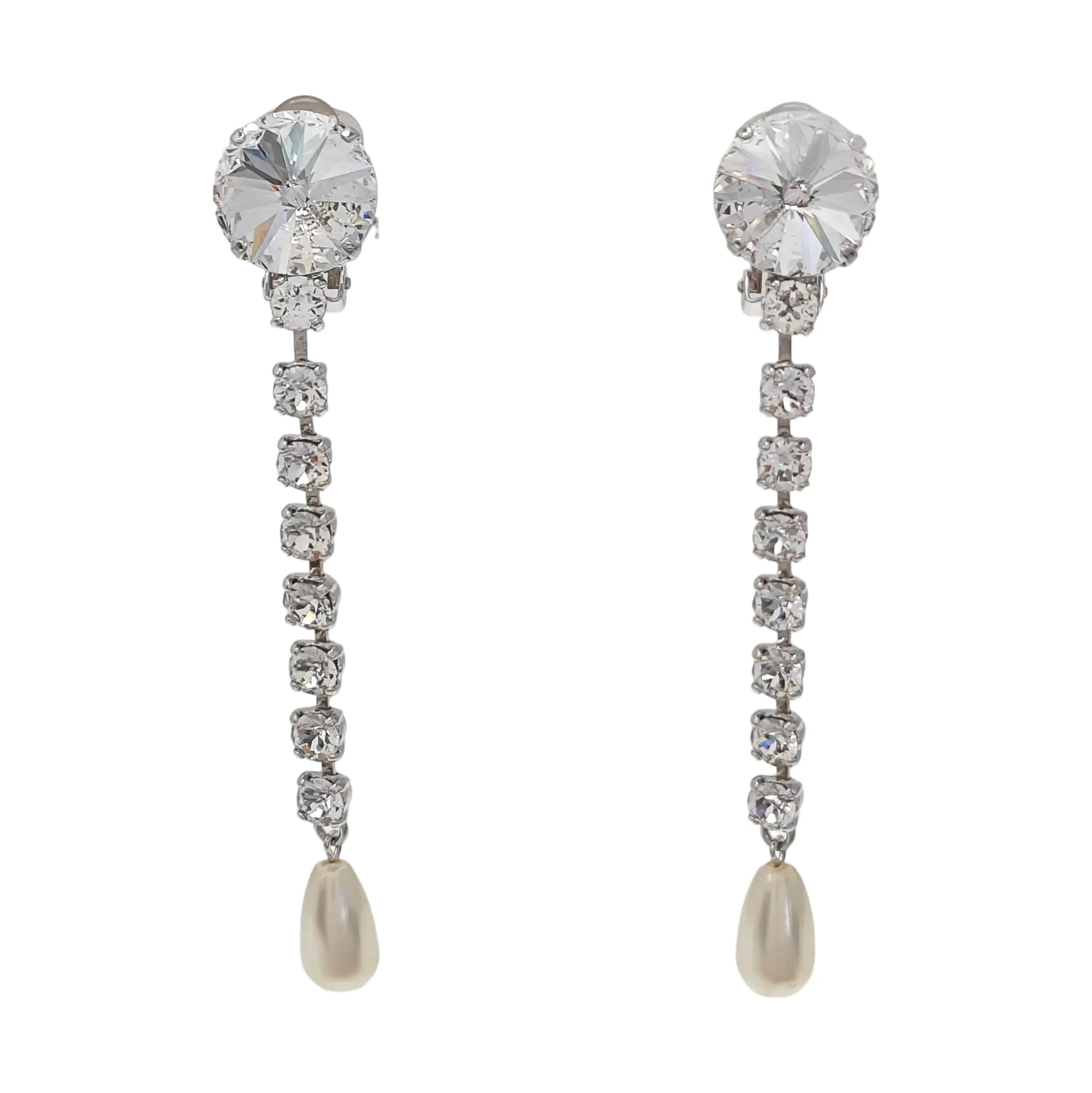 Metal Silver Clip On Earrings