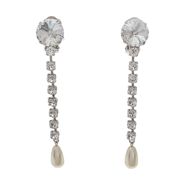 Metal Silver Clip On Earrings