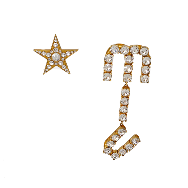 Metal Clear Stud Earrings