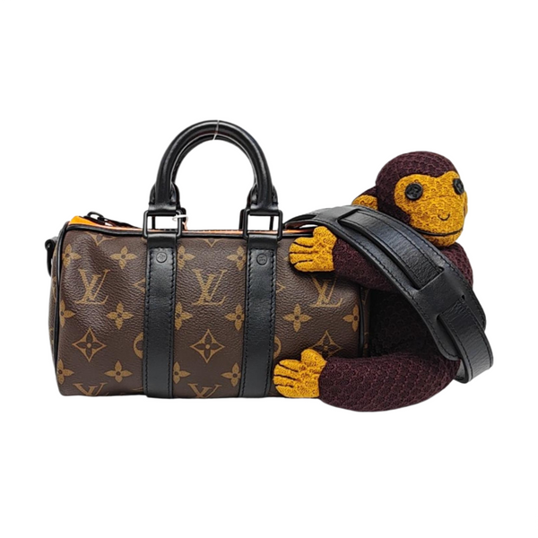 KEEPALL Nano Monogram Coated Canvas Brown