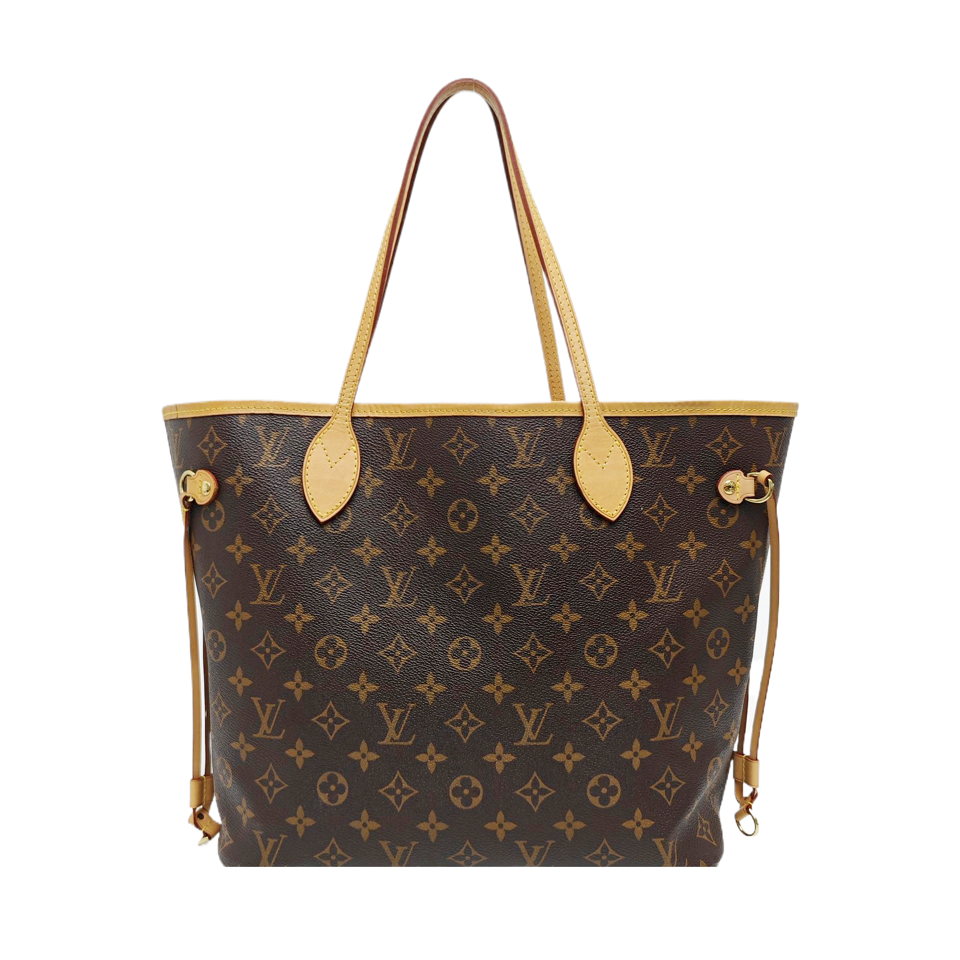 NEVERFULL MM Monogram Coated Canvas Brown