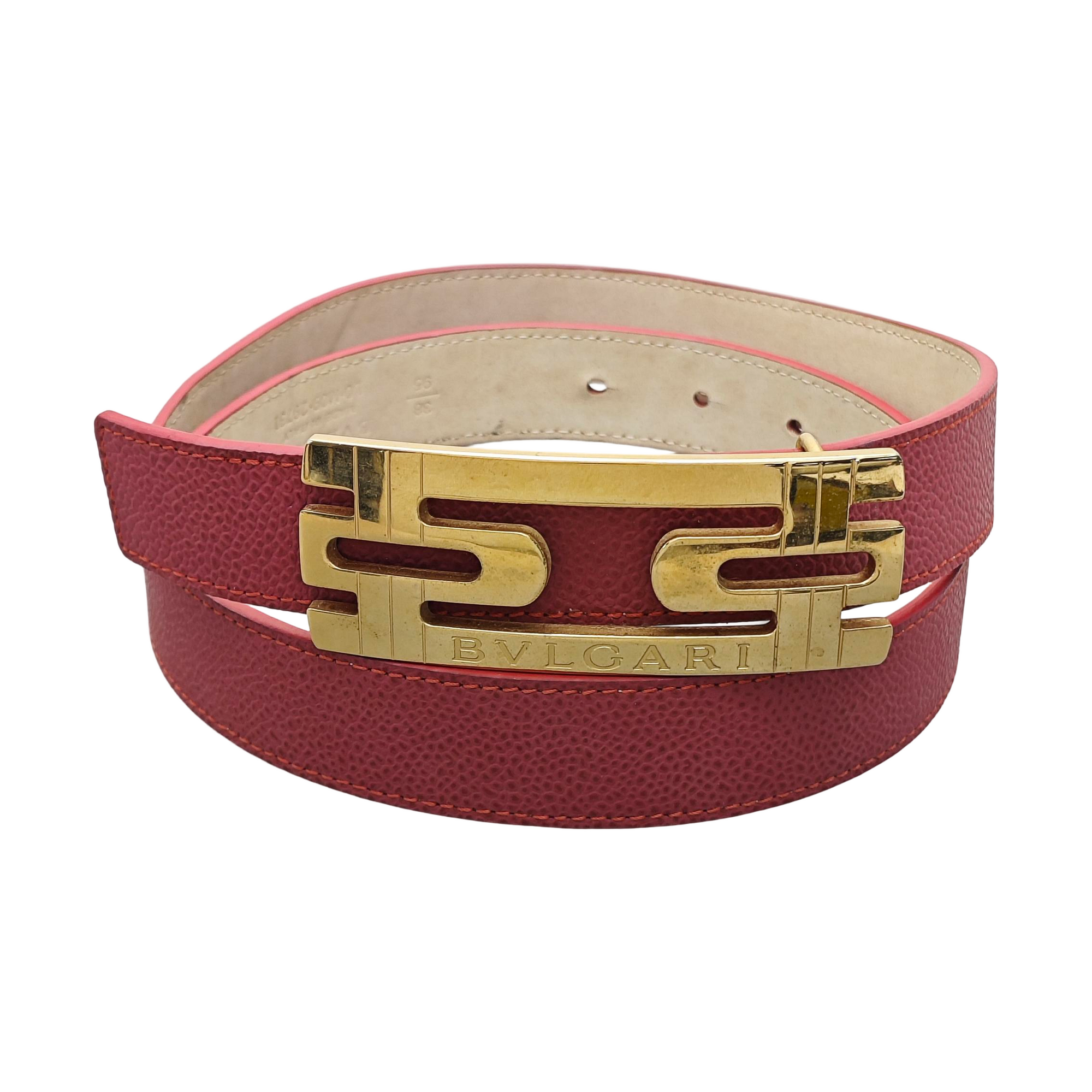Leather Belt Red