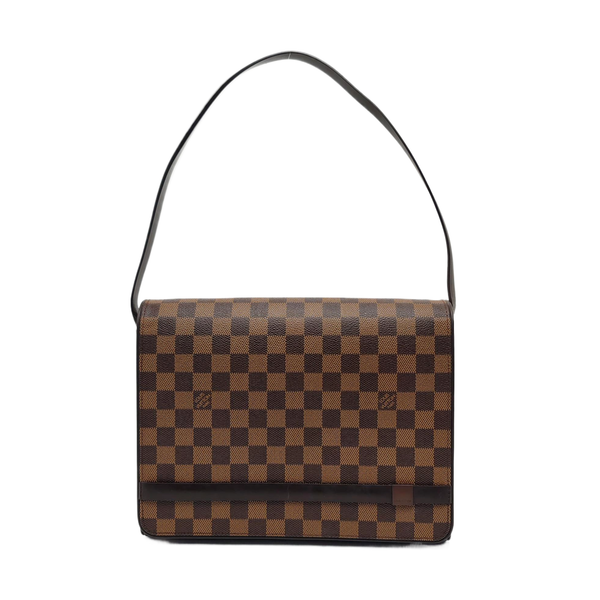 TRIBECA Damier Ebene Coated Canvas Brown