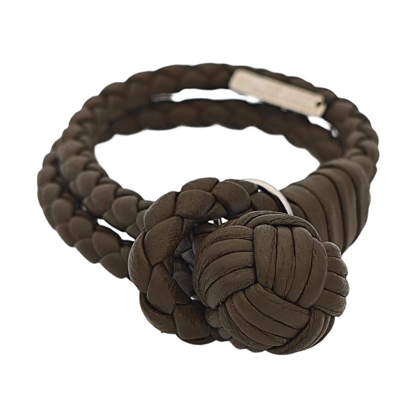 Brazalete verde de cuero