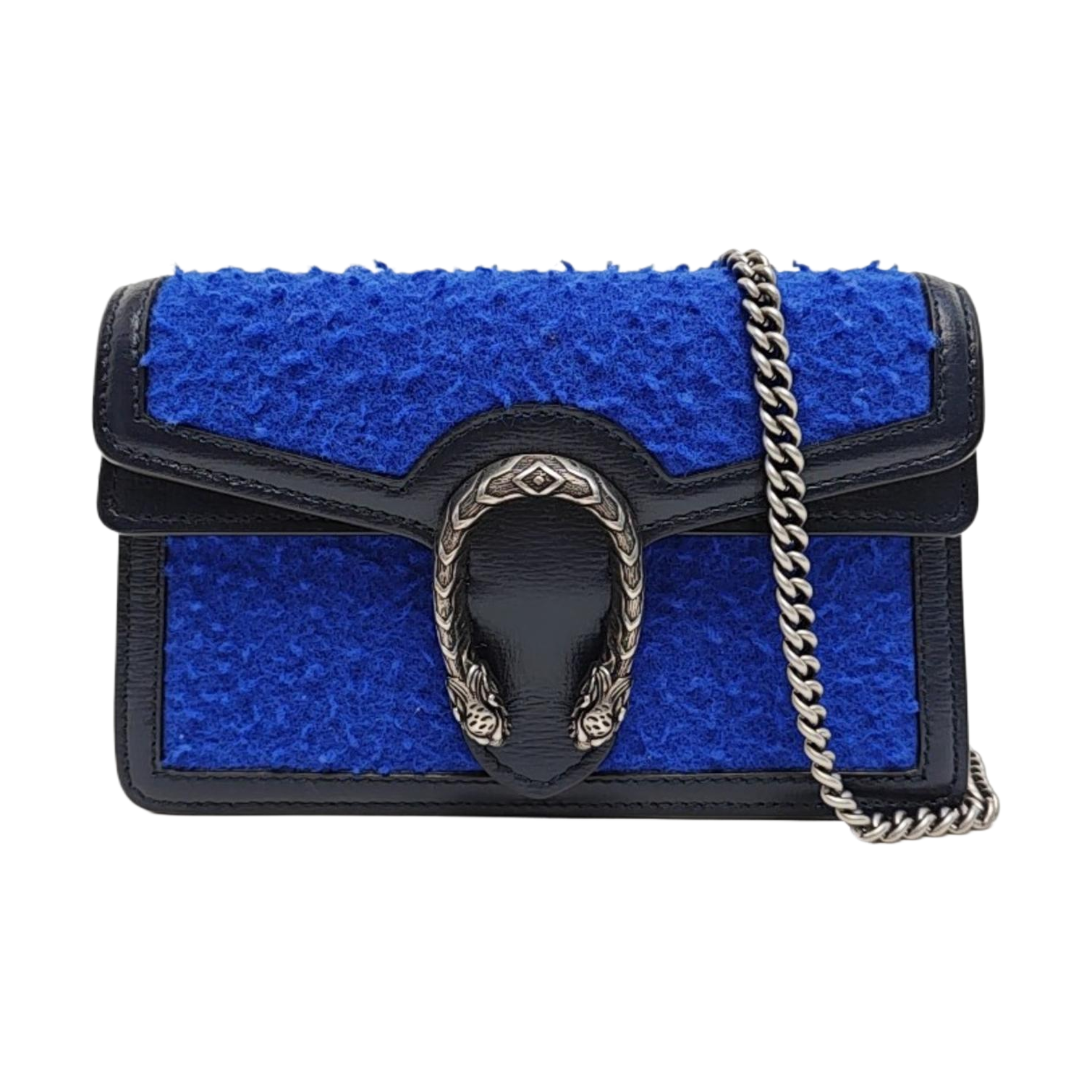 Authenticated pre-owned  Dionysus Super Mini Fabric Blue - Shoulder Bag at Looply