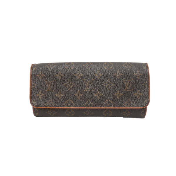 TWIN GM Monogram Coated Canvas Brown