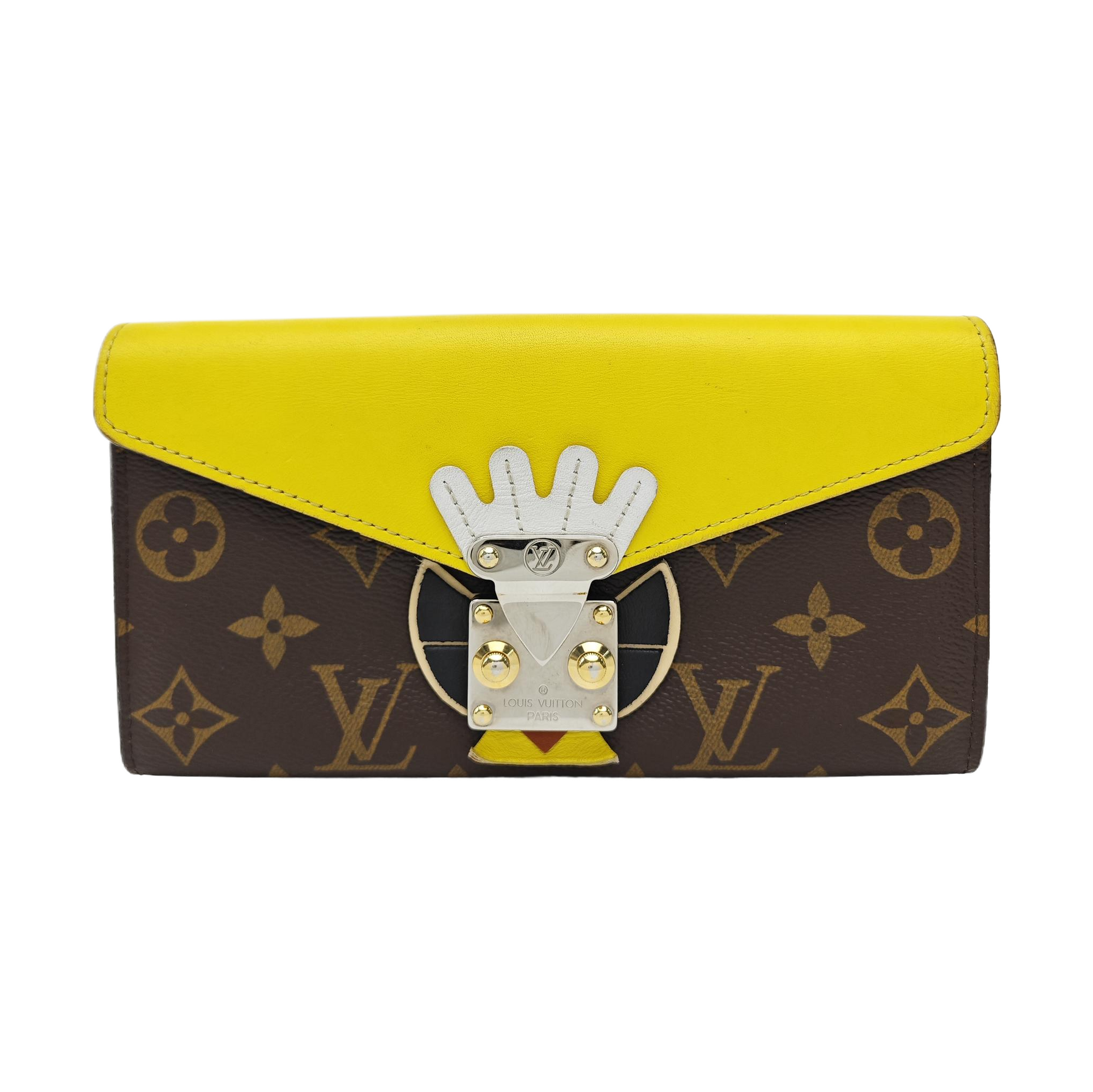 SARAH Monogram Coated Canvas Multicolor Wallet