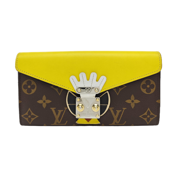 SARAH Monogram Coated Canvas Multicolor Wallet