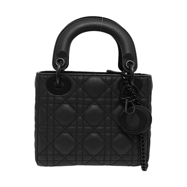 Lady Dior Mini Cannage Calfskin Black